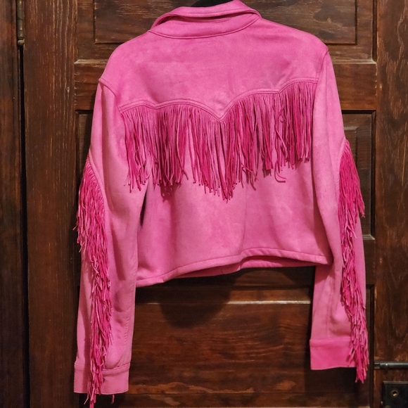 Wrangler Pink Fringe Jacket Size Large - Picture 5 of 12